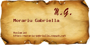 Morariu Gabriella névjegykártya